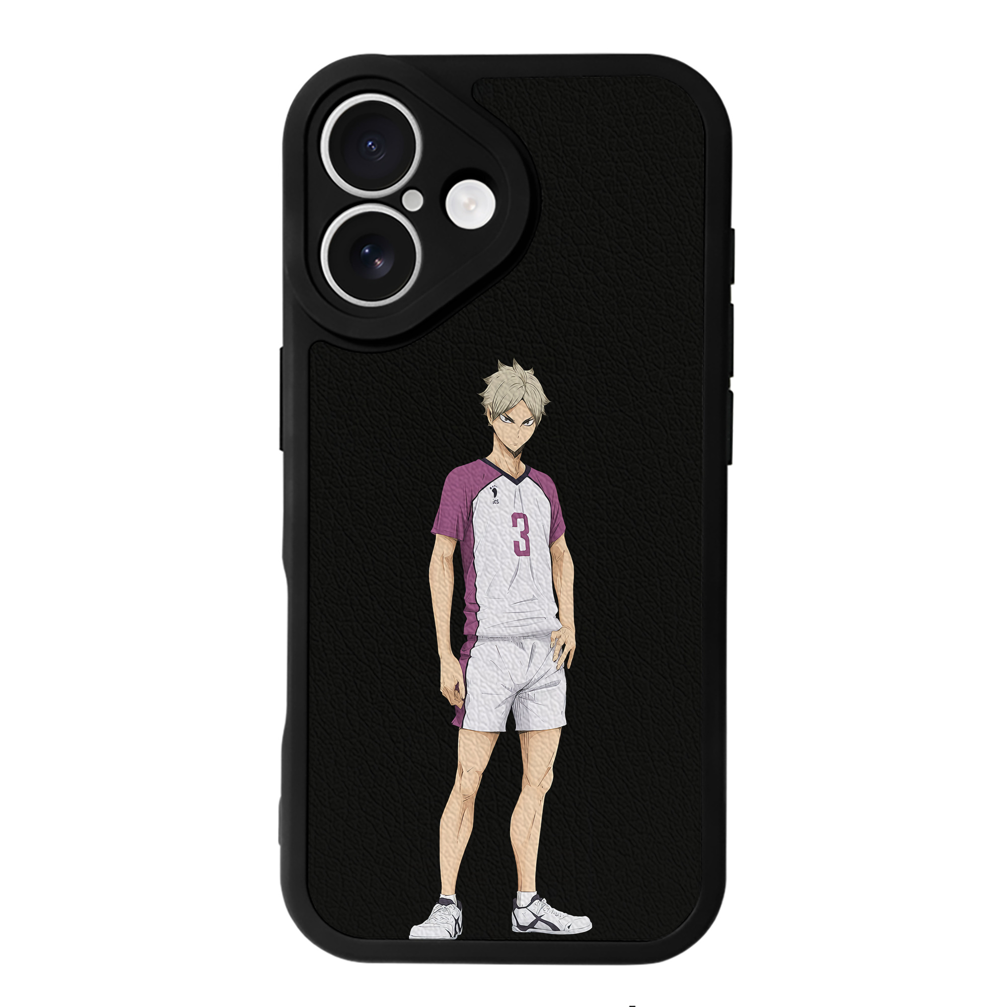 （画像用） ハイキュー!! Haikyu!! 【iPhone 16シリーズ対応】シリコンスマホケース（レザー調） 材質：シリコン